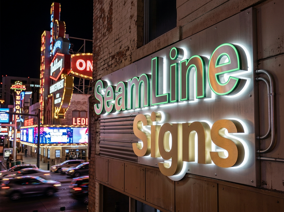 Las Vegas custom channel letter sign installed on a building